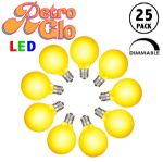 RetroGlo® Yellow Satin G40 Globe Bulbs 25 Pack
